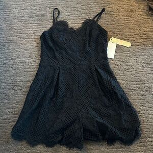 *NWT* GB Black Lace Spaghetti Strap Romper